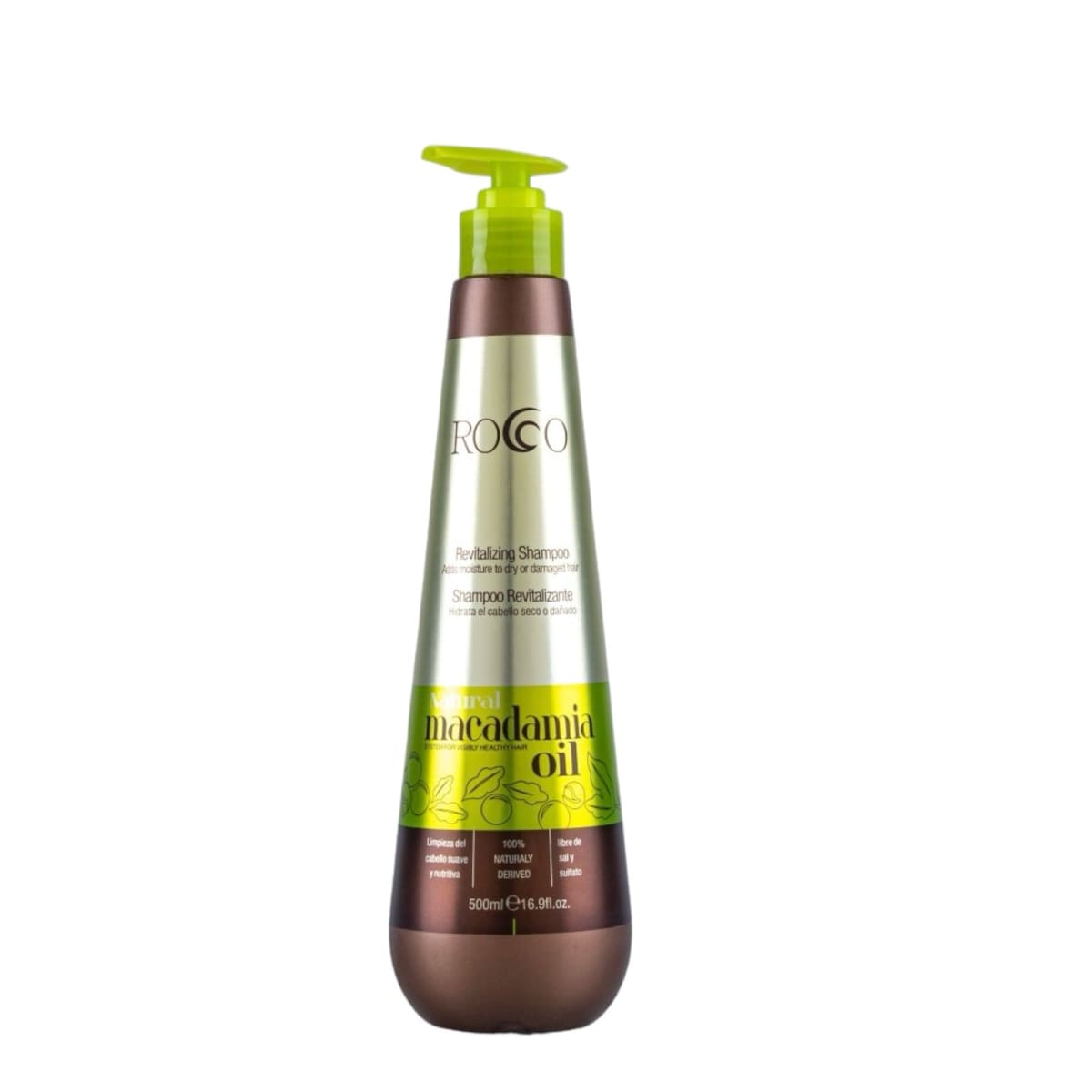 SHAMPOO MACADAMIA OIL ROCCO SIN SAL 500 ML