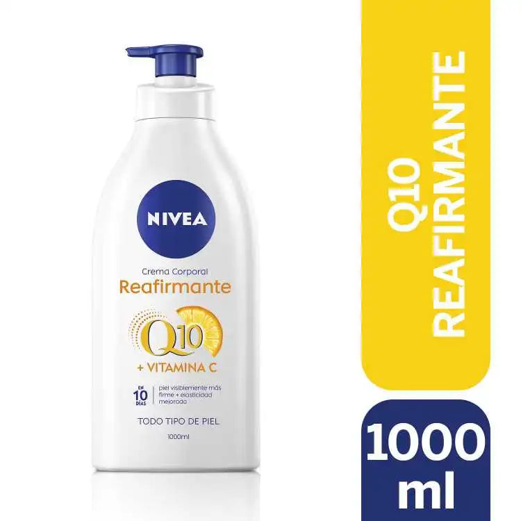 CREMA CORPORAL REAFIRMANTE Q10 VITAMINA C BOOSTER COLÁGENO 1000 ML