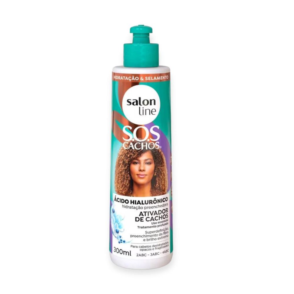 ACTIVADOR DE CACHOS S.O.S ÁCIDO HIALURÓNICO #TODECACHOS 300 ML SALON LINE - KOCH PROFESSIONAL
