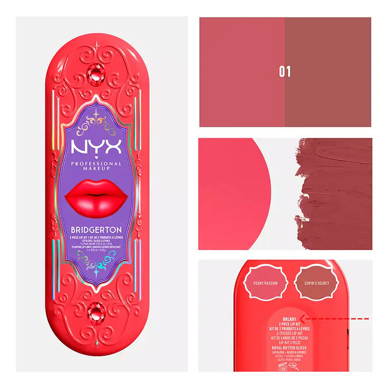 LIP COMBO KIT 01 LABIAL + DELINEADOR BRIDGERTON NYX