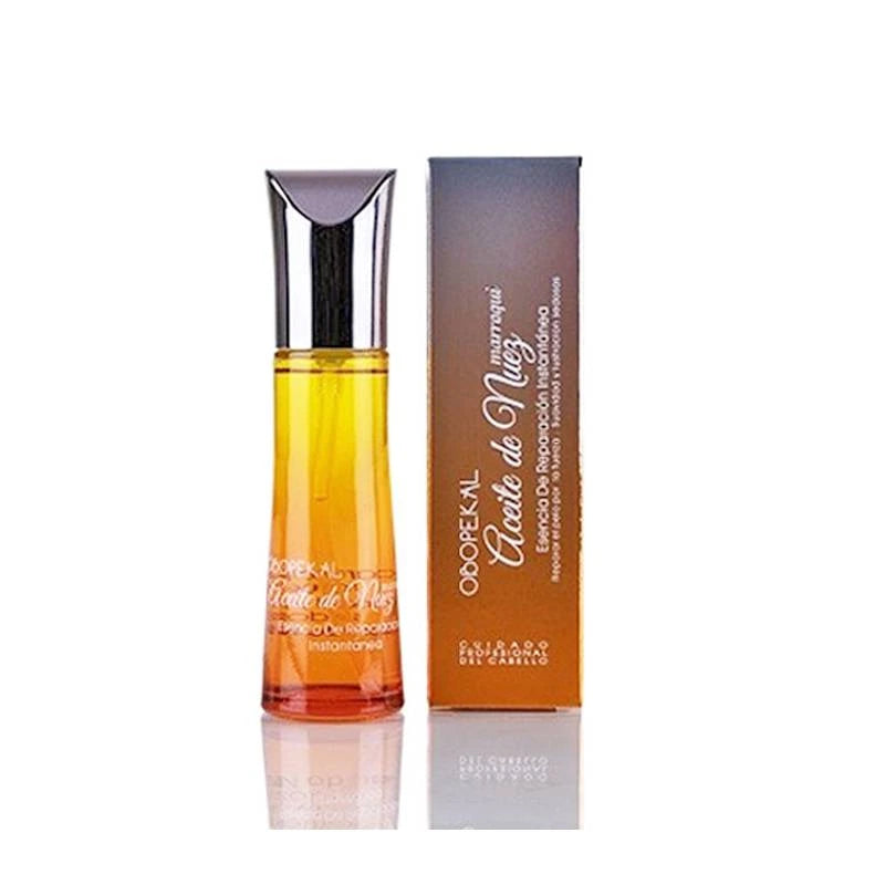 Aceite de Nuez Marroquí Obopekal de 55ml para tratamiento reparador de puntas, control de frizz y nutrición profunda con brillo intenso