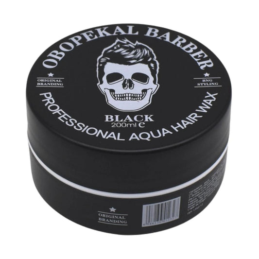 Cera Gel Aqua Hair Wax de Obopekal de 100g, fórmula a base de agua para una fijación fuerte con brillo natural y acabado profesional sin residuos