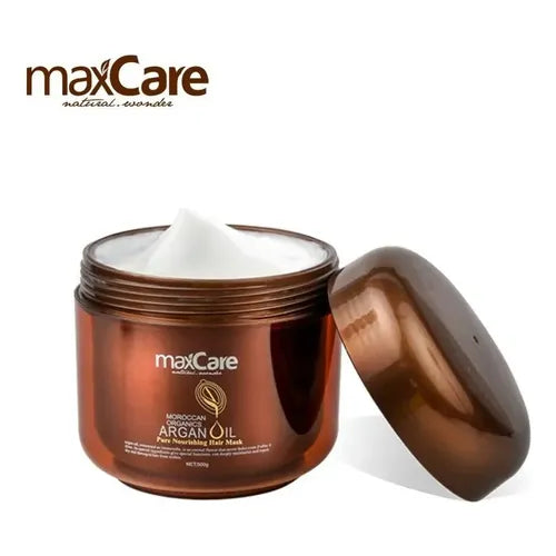 mascara capilar Maxcare Argan Oil de 500ml para tratamiento de hidratación profunda, nutrición y reparación de cabello seco o dañado