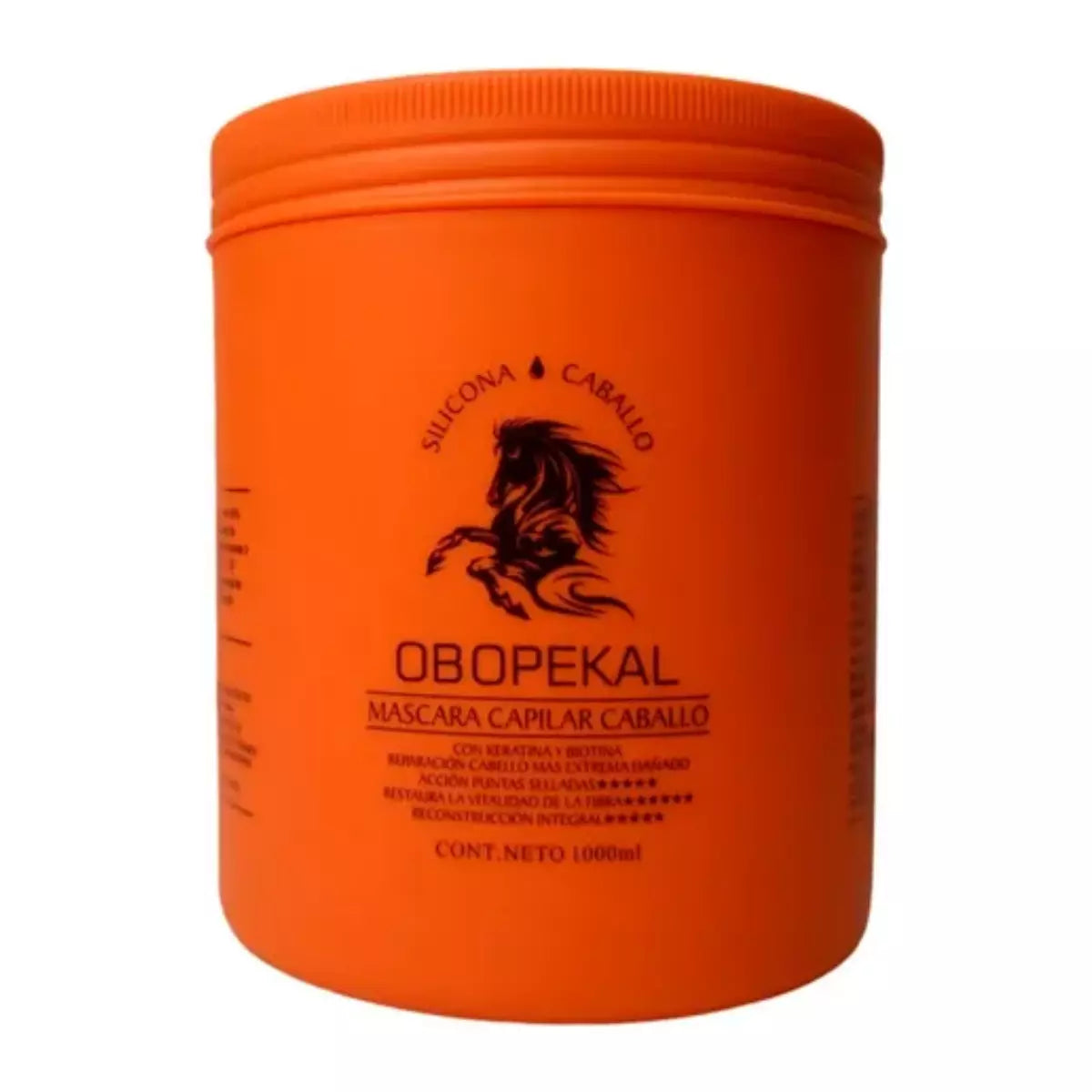 mascarilla de 1000ml de Crema Capilar Obopekal de Caballo para tratamiento de fortalecimiento, estimulación del crecimiento y nutrición profunda