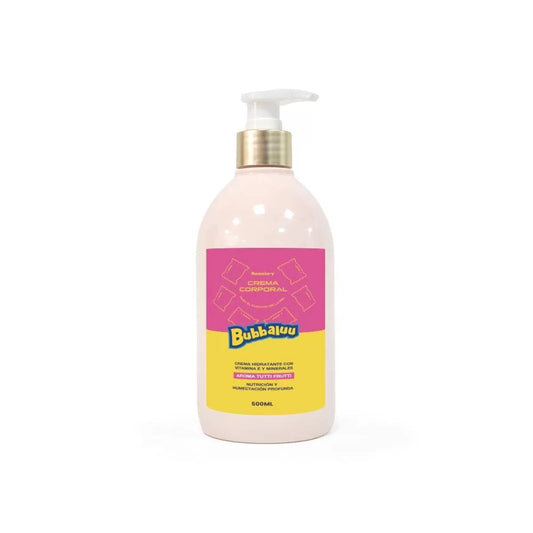 Crema corporal Bubbaluu con aroma a Tutti Frutti para hidratación profunda y nutrición diaria, dejando la piel suave y con una fragancia dulce