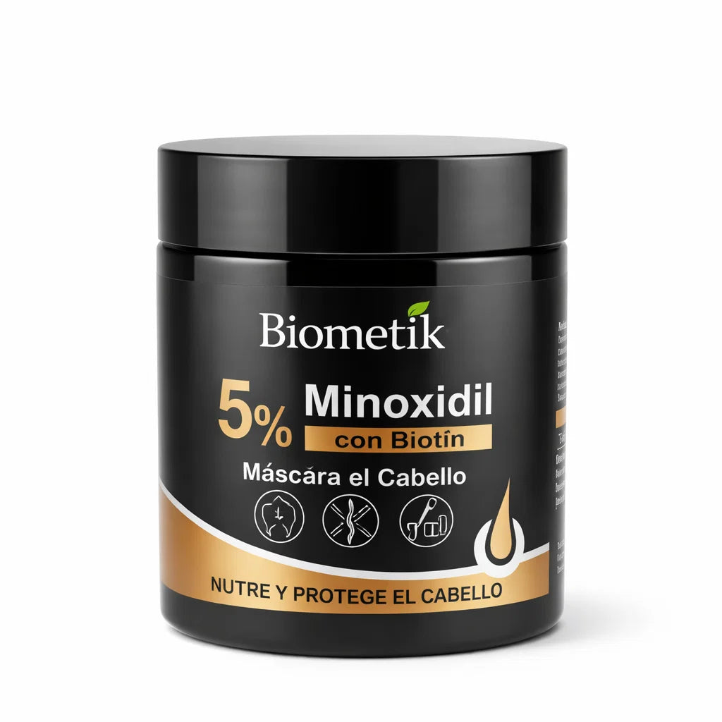 Crema capilar Biometik de 250ml diseñada para el tratamiento anticaída y recrecimiento del cabello, fortaleciendo la raíz y estimulando el crecimiento saludable
