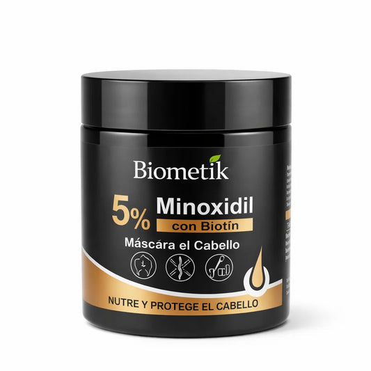 Crema capilar Biometik de 250ml diseñada para el tratamiento anticaída y recrecimiento del cabello, fortaleciendo la raíz y estimulando el crecimiento saludable