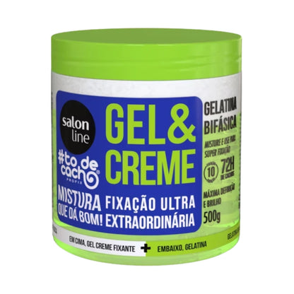 Gel de Definición Ultra Extraordinaria Salon Line de 500g para rulos con definición de larga duración, control de frizz y brillo intenso en cabellos 3ABC.