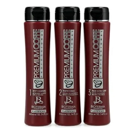 KIT ALISADO PLASTIFICADO PREMIUM COFFE 300 ML X 3 - KOCH PROFESSIONAL