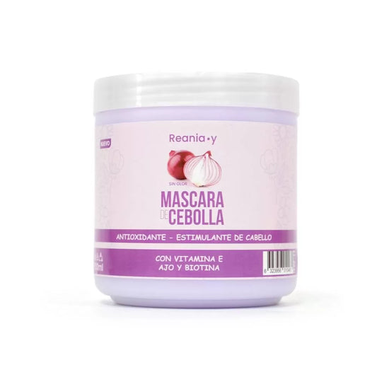 Mascarilla capilar Reania.y de 1000ml con extracto de cebolla para tratamiento intensivo de crecimiento, fortalecimiento desde la raíz y prevención de la caída