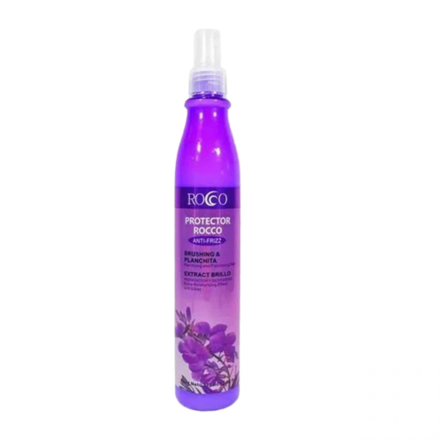 Protector capilar anti frizz Rocco de 375ml para control de humedad, sellado de cutícula y aporte de brillo intenso