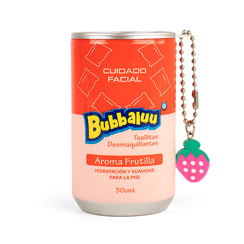 Toallita desmaquillante Bubbaluu con aroma a frutilla para limpieza facial profunda y eliminación de maquillaje, ideal para el cuidado diario de la piel