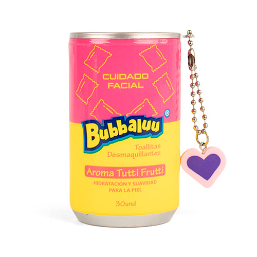 Toallita desmaquillante Bubbaluu con aroma a Tutti Frutti para limpieza facial profunda y eliminación de maquillaje, ideal para el cuidado diario de la piel