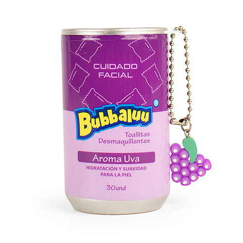 Toallita desmaquillante Bubbaluu con aroma a uva para limpieza facial profunda y eliminación de maquillaje, ideal para el cuidado diario de la piel