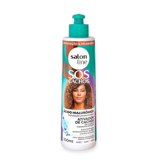 ACTIVADOR DE CACHOS S.O.S ÁCIDO HIALURÓNICO #TODECACHOS 300 ML SALON LINE - KOCH PROFESSIONAL