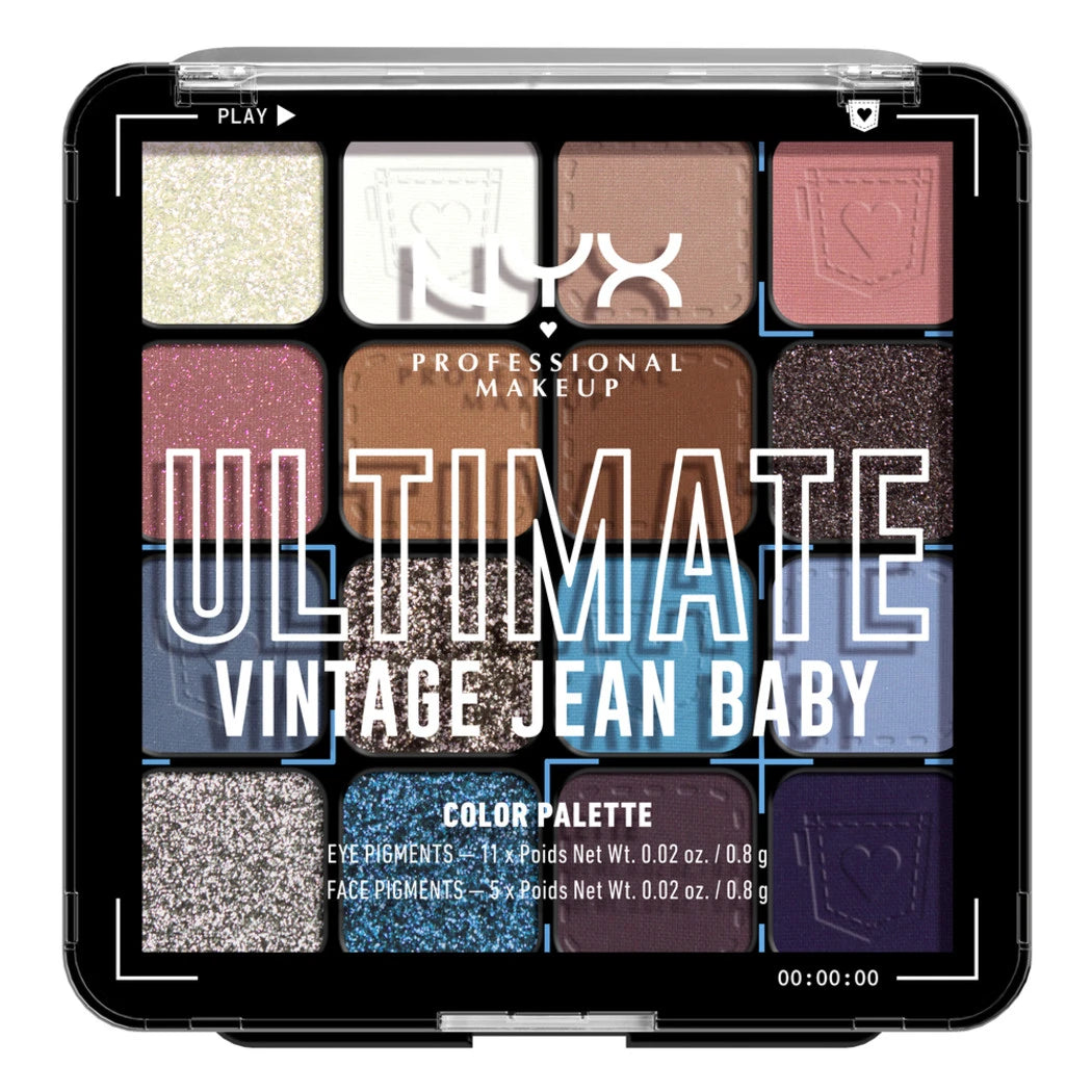 PALETA DE SOMBRAS NYX ULTIMATE SHADOW PALETTE VINTAGE JEAN BABY - Koch Professional