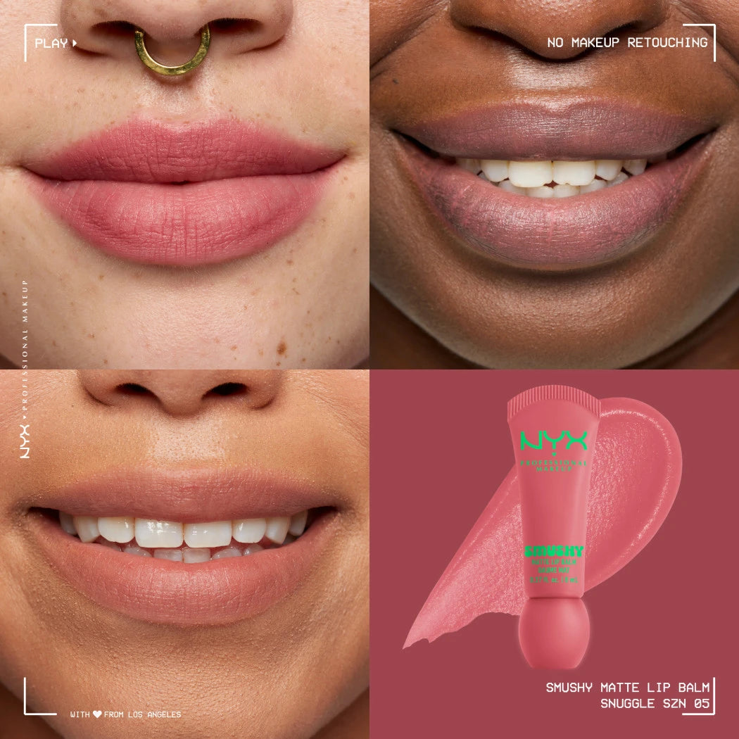 SMUSHY MATTE LIP BALM NYX SNUGGLE SZ BÁLSAMO LABIAL MATE - Koch Professional
