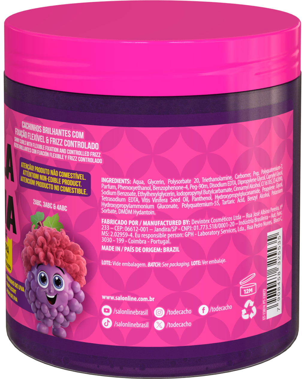 GELATINA UVA MOLDEADORA SALON LINE 550G